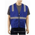 High Visibility Vest with Zipper Made of Mesh Fabric